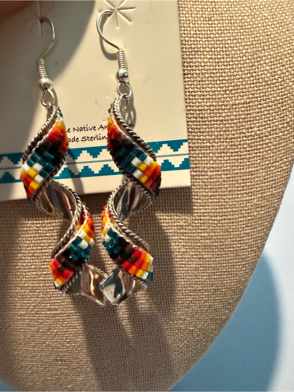 Beaded Navajo earrrings